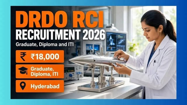 DRDO RCI Apprentice Recruitment 2026: Applications Open for 195 Graduate, Diploma and ITI Seats